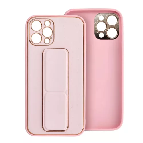 iPhone 14 Pro Forcell Leather Kickstand tok rózsaszín-5903396164590 7 kép