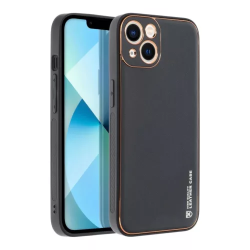 iPhone 14 Plus Forcell Leather tok fekete-5903396165016 3 kép