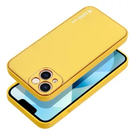 iPhone 14 Plus Forcell Leather tok sárga-5903396165030 2 kép