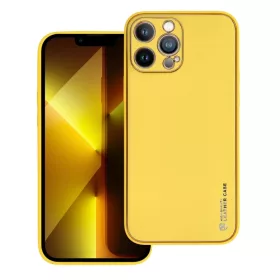 iPhone 14 Pro Forcell Leather tok sárga-5903396164651 2 kép