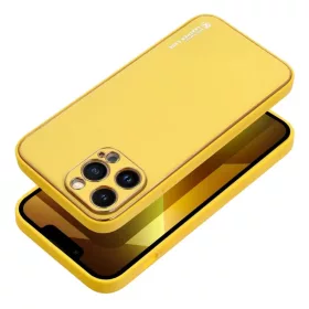 iPhone 14 Pro Forcell Leather tok sárga-5903396164651 1 kép