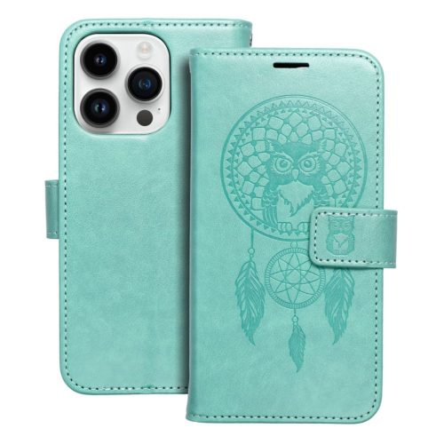 iPhone 14 Pro Forcell MEZZO álomfogó mintás fliptok zöld-5903396166037 7 kép