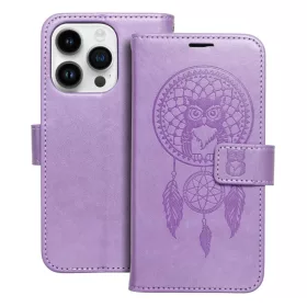 iPhone 14 Pro Max Forcell MEZZO álomfogó mintás fliptok lila-5903396166112 8 kép