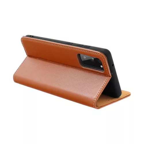iPhone 14 Plus Forcell Smart Pro bőr fliptok barna-5903396165887 3 kép
