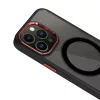 iPhone 14 Pro MagSafe-kompatibilis átlátszó tok fekete kerettel + k- 5 kép