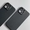 iPhone 14 Pro Max MagSafe-kompatibilis karbon mintás TPU tok fekete s- 4 kép