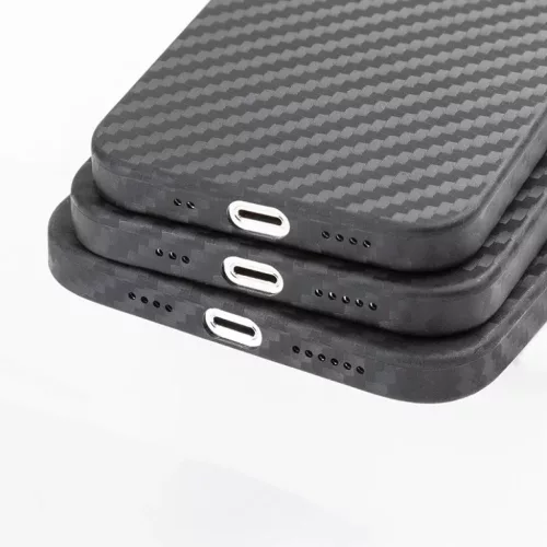 iPhone 14 Pro Max MagSafe-kompatibilis karbon mintás TPU tok fekete s- 5 kép