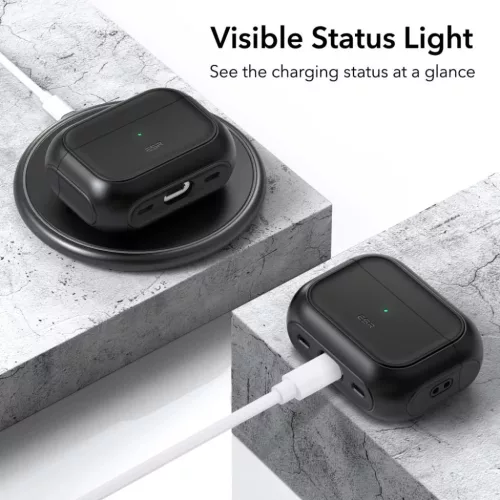 Airpods Pro 1/2 ESR Orbit Halolock MagSafe kompatibilis tok fekete-4894240171646 4 kép
