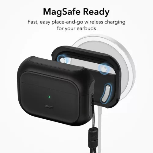 Airpods Pro 1/2 ESR Orbit Halolock MagSafe kompatibilis tok fekete-4894240171646 8 kép
