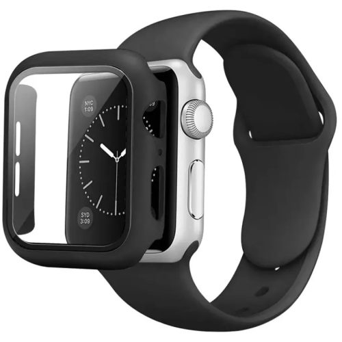 Apple Watch 40mm szilikon óraszíj és tok fekete- 1 kép