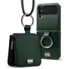 Samsung Galaxy Z Flip 4 Ringke Folio Signature valódi bőr tok vállp-8809881261256 6 kép