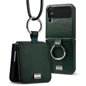 Samsung Galaxy Z Flip 4 Ringke Folio Signature valódi bőr tok vállp-8809881261256 6 kép