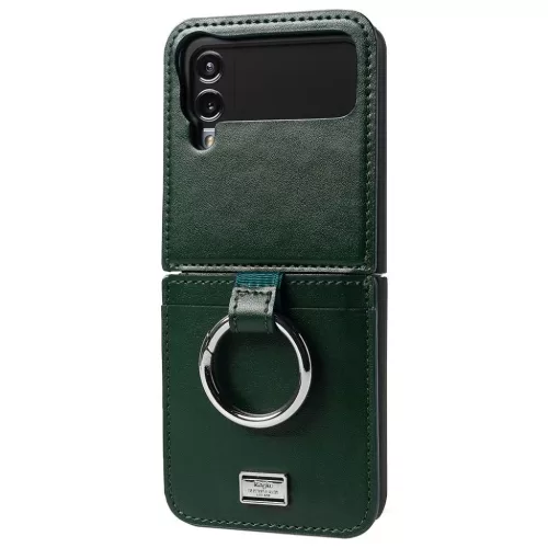Samsung Galaxy Z Flip 4 Ringke Folio Signature valódi bőr tok vállp-8809881261256 7 kép