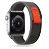 Apple Watch 4/5/6/7/8/9/10/11//SE/Ultra (42/44/45/49mm) Tech-Protect Nylon szíj fekete/narancs