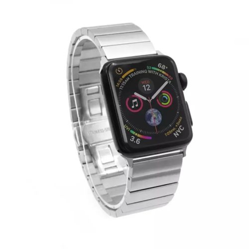 Apple Watch 4/5/6/7/8/SE (38/40/41mm) fém óraszíj ezüst Alphajack- 1 kép