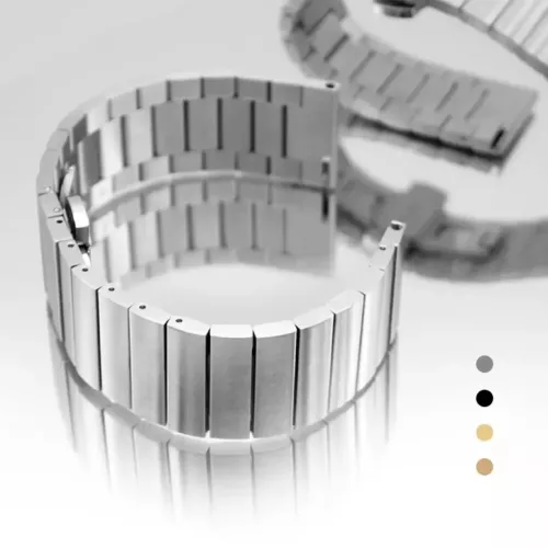 Apple Watch 4/5/6/7/8/SE (38/40/41mm) fém óraszíj ezüst Alphajack- 4 kép