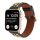 Apple Watch 4/5/6/7/8/SE (38/40/41mm) szegecses bőr óraszíj fekete - 5 kép