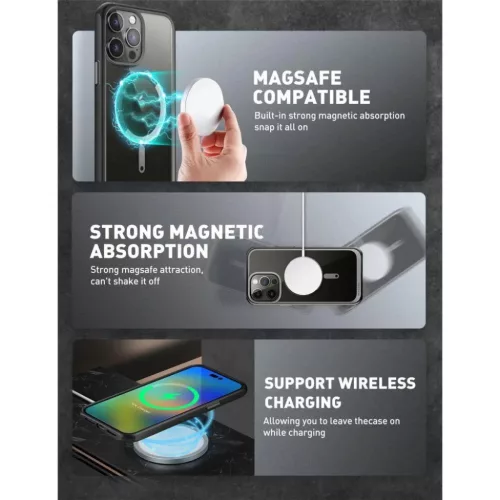  iPhone 14 Pro Max Fekete Supcase UB Mag MagSafe kompatibilis tok-843439120037 4 kép