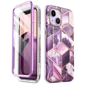  iPhone 14 Plus Lila Supcase Cosmo Márvány mintás tok-843439119413 5 kép