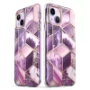  iPhone 14 Plus Lila Supcase Cosmo Márvány mintás tok-843439119413 4 kép