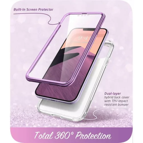  iPhone 14 Plus Lila Supcase Cosmo Márvány mintás tok-843439119413 6 kép