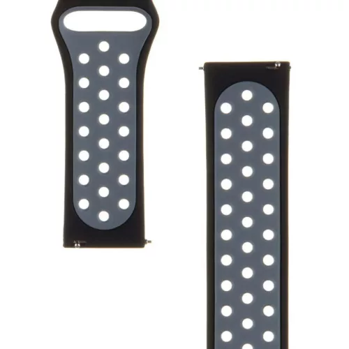 Tactical 267 Double szilikon óraszíj 22mm fekete/szürke-8596311073663 2 kép