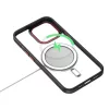 iPhone 14 Plus MagSafe-kompatibilis átlátszó tok fekete kerettel + - 3 kép