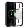 iPhone 14 Plus MagSafe-kompatibilis átlátszó tok fekete kerettel + - 4 kép