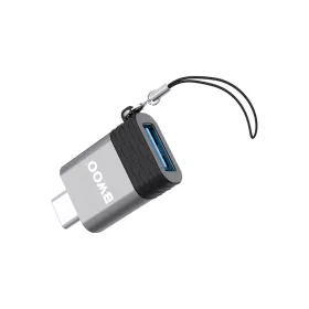 BWOO adapter BZ-35 USB - USB-C szürke OTG-6933654806466 1 kép