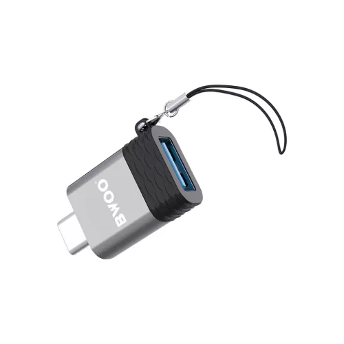 BWOO adapter BZ-35 USB - USB-C szürke OTG-6933654806466 1 kép