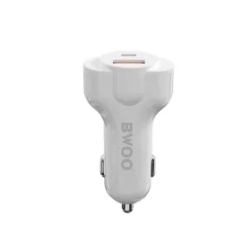 BWOO autós töltő CC58 PD 18W 1x USB-C 1x USB 2.4A fehér-6933654802871 1 kép