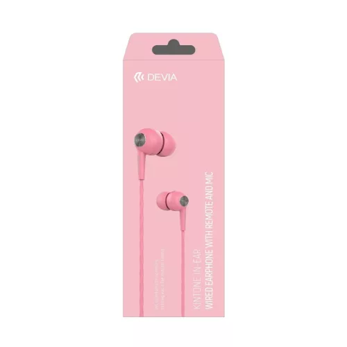 Devia vezetékes fejhallgató Kintone jack 3.5mm rózsaszín-6938595310454 2 kép