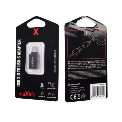 Maxlife USB 3.0 – USB-C adapter-5900495940742 3 kép