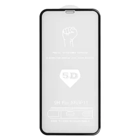 iPhone 14 Plus Full Glue 5D Kijelzővédő Üvegfólia Fekete-5900217955627 2 kép
