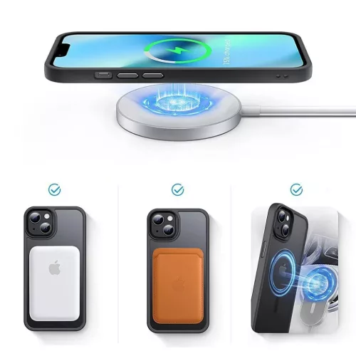 iPhone 14 Pro Tech-Protect Magmat Magsafe Tok sötét lila/átlátszó-9490713929988 2 kép