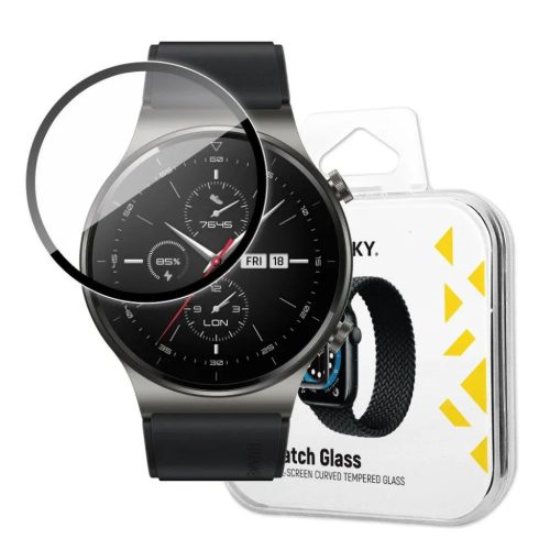 Huawei Watch GT2 46mm Wozinsky kijelzővédő fólia fekete kerettel-9145576261880 1 kép