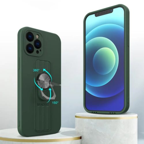 Samsung Galaxy S20 Ring Szilikon tok kihajtható támasszal piros