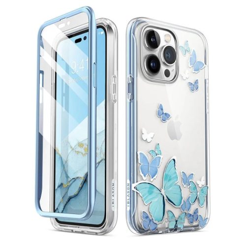 iPhone 14 Pro Max Supcase Cosmo tok kék pillangós-843439119772 2 kép