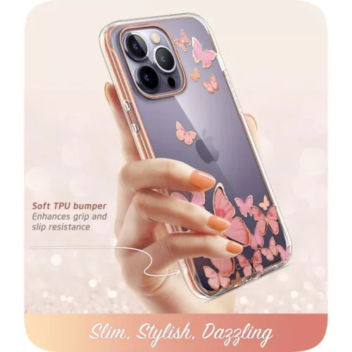  iPhone 14 Pro Max Supcase Cosmo lila pillangós tok-843439120280 1 kép