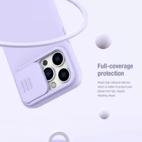 iPhone 14 Pro Nillkin CamShield Silky szilikon tok kék-6902048249264 1 kép