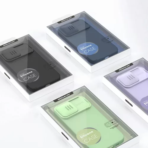 iPhone 14 Pro Nillkin CamShield Silky szilikon tok kék-6902048249264 4 kép