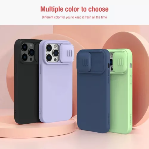 iPhone 14 Pro Nillkin CamShield Silky szilikon tok kék-6902048249264 8 kép