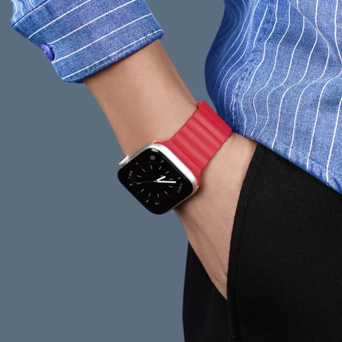 Apple Watch Ultra (49mm) Dux Ducis mágneses óraszíj piros-6934913033722 2 kép