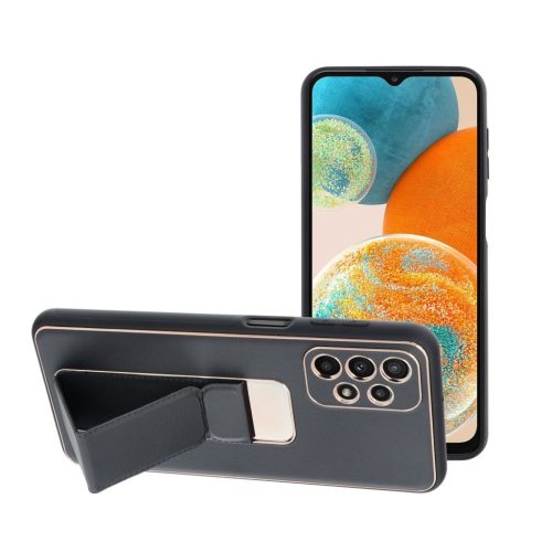 Samsung Galaxy A23 5G Forcell Leather Kickstand tok fekete-5903396179969 11 kép