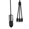 Dudao 3in1 USB autós telefontöltő 3,4 A beépített kábellel Light-6973687241087 4 kép