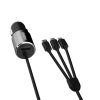 Dudao 3in1 USB autós telefontöltő 3,4 A beépített kábellel Light-6973687241087 7 kép