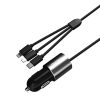 Dudao 3in1 USB autós telefontöltő 3,4 A beépített kábellel Light-6973687241087 8 kép
