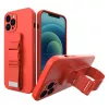 Samsung Galaxy A23 Rope TPU gél tok pánttal piros-9145576246894 9 kép