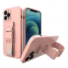 Samsung Galaxy A23 Rope TPU gél tok pánttal rózsaszín