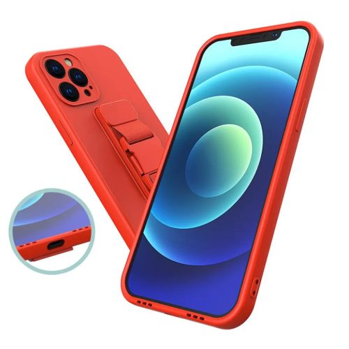 Samsung Galaxy A23 Rope TPU gél tok pánttal rózsaszín